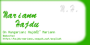 mariann hajdu business card