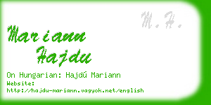 mariann hajdu business card